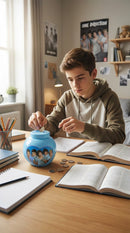 One Direction Red and Blue Ceramic Money Pot