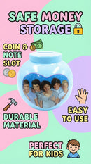 One Direction Red and Blue Ceramic Money Pot