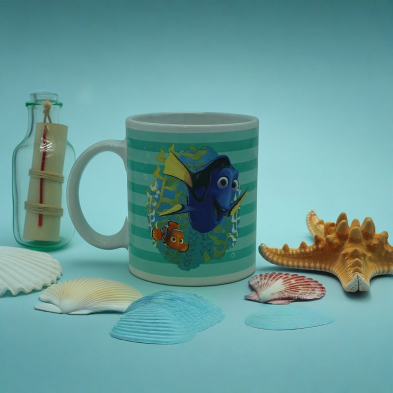 Disney Finding Nemo and Dory Ceramic Mug | for Kids –Coffee Tea Milk Cup with Handles – Ocean Theme