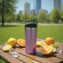 Pink Glitter Travel Mug | for Women – Stainless Steel Insulated Coffee Tumbler with Lid