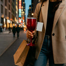 Stainless-Steel Wine-Red Tumbler with Lid & Tag–Insulated Glass for Beach Picnic Poolside |