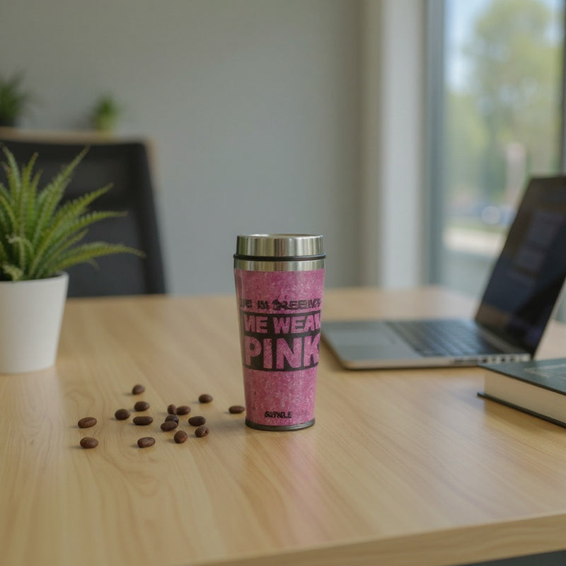 Mean Girls Pink Tumbler “On Wednesdays We Wear Pink” – Reusable Travel Coffee Cup