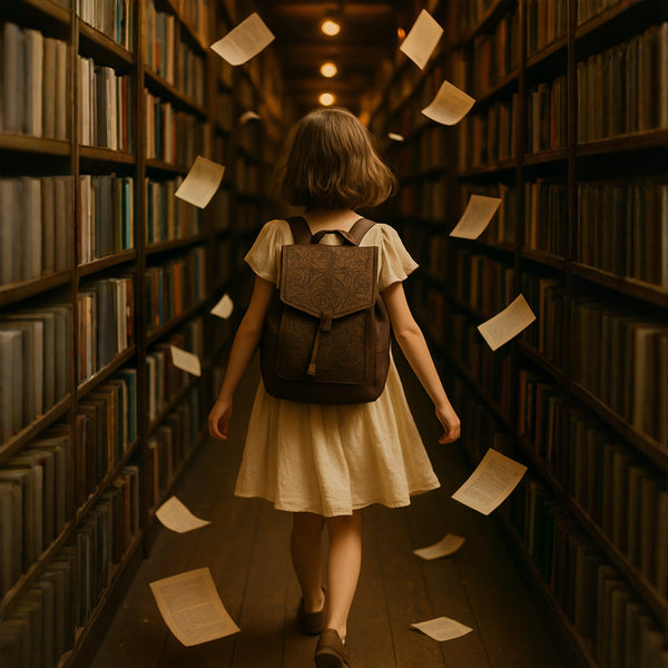 Harry Potter Brown Hogwarts Backpack| Padded Adjustable Shoulder Straps Laptop Sleeves &amp; Drawstring Closure |Travel Gift.