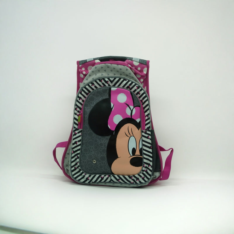 Disney Minnie Mouse Kids Backpack – Pink School Bag for Girls with Zippered Pockets