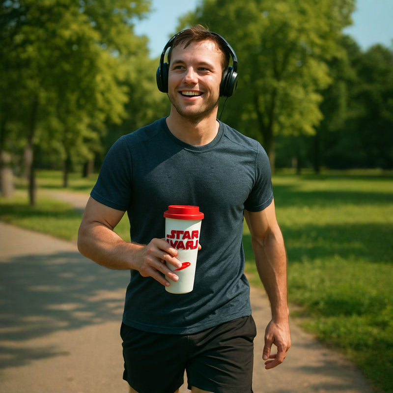 Star Wars Reusable Coffee Cup with Lid – 16oz Travel Mug for Hot & Cold Drinks