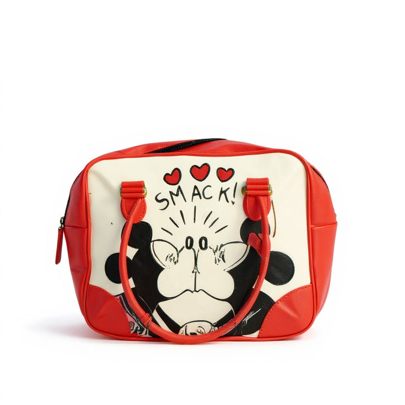 Disney Mickey &amp; Minnie Kiss Print “SMACK” Handbag