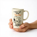 Snoopy Coffee Mug “It Doesn’t Get Better Than This!” | 12oz Funny Cute Ceramic Tea Cup