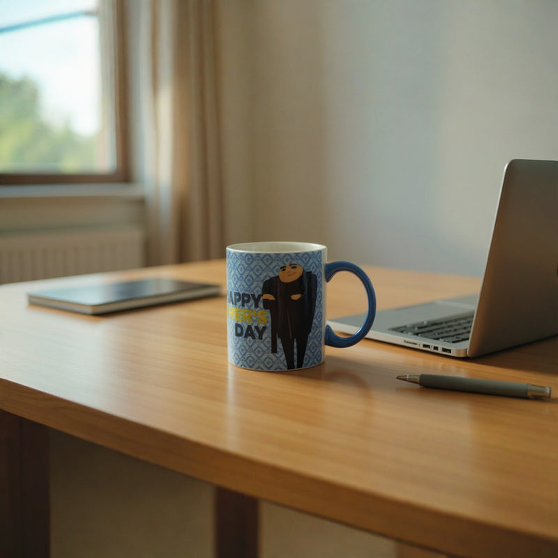 Despicable Me Father’s Day Blue Mug – Funny Gru Coffee Cup for Dad