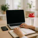 Protein Shaker Bottle | Leakproof Red Lid BPA-Free | Measurement Markings Cup