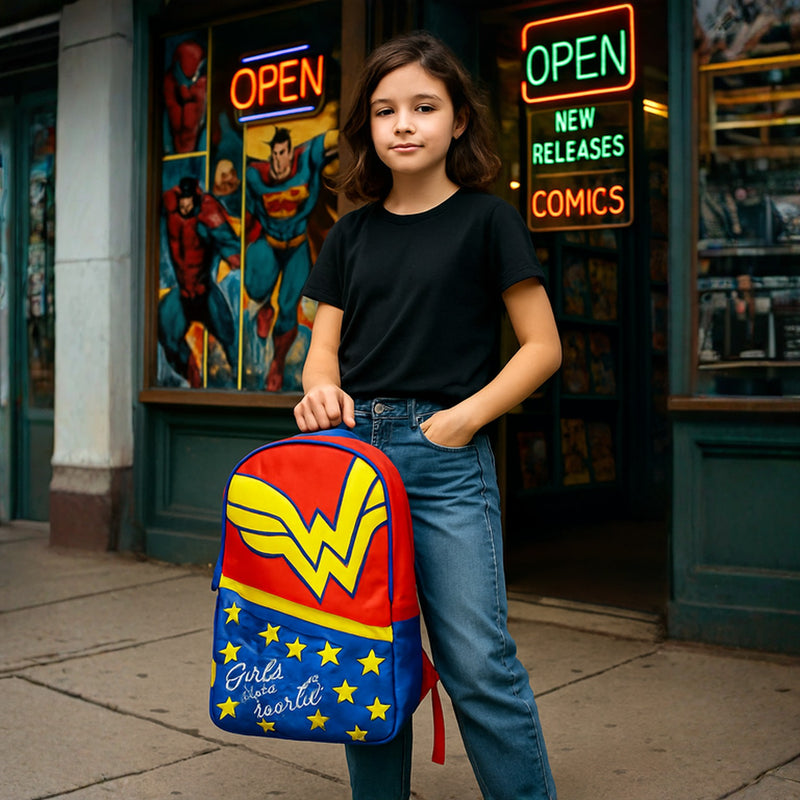 Stylish Girls’ School Backpack , Wonder Woman Design