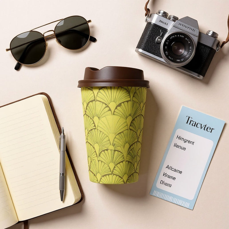 Premium Double Wall Insulated Travel Coffee Mug with Anti-Spill & Leak Lid