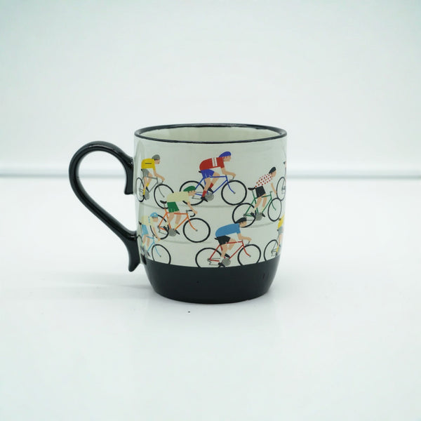 Cycling Theme Coffee Mug Bicycle Riders | Ceramic Tea Cup Sporty Gift