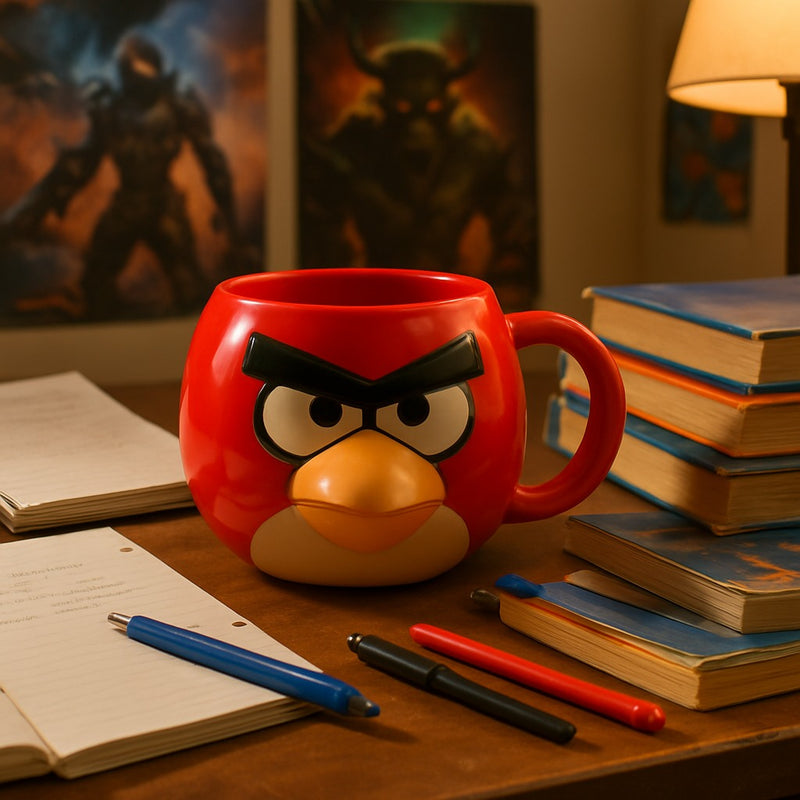 Angry Birds Red Character Mug – 3D Sculpted Coffee Cup for Kids Gamers