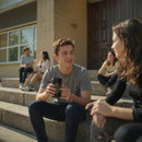 Harry Potter Hogwarts Travel Mug – Black Insulated Coffee Tumbler with Crest Logo – BPA-Free Stainless Steel Leakproof Lid Cup