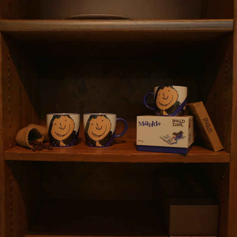 Matilda Mug Gift Set (1) – Official Roald Dahl Ceramic Mugs with Book Quotes – 11 oz Each
