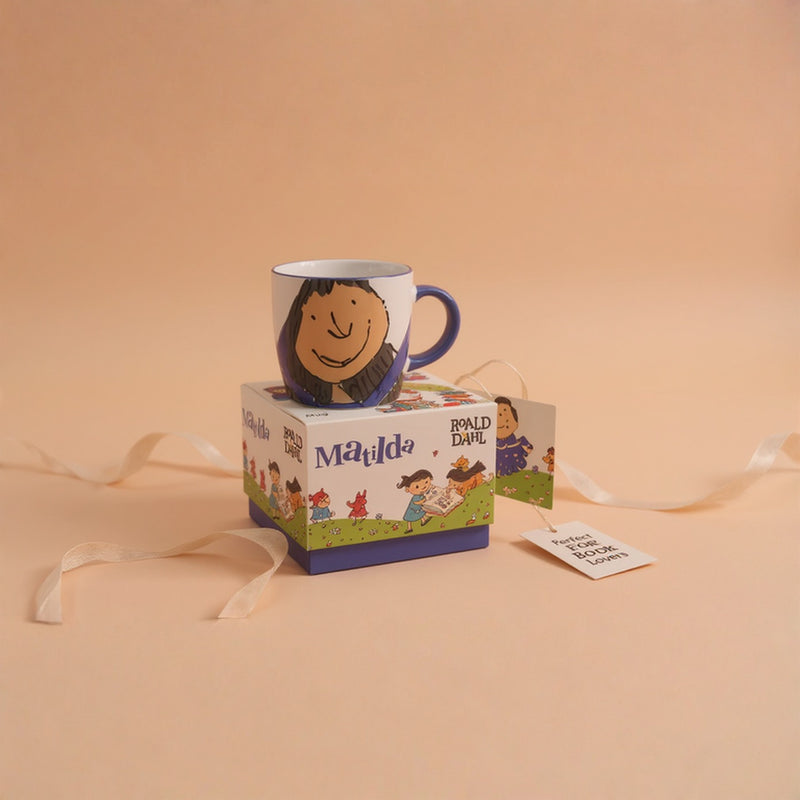 Matilda Mug Gift Set (1) – Official Roald Dahl Ceramic Mugs with Book Quotes – 11 oz Each