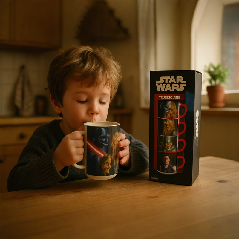 Darth Vader Mug with Dual Red Lightsaber – Star Wars Ceramic Coffee Mug