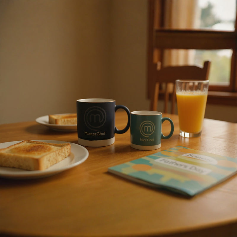 MasterChef & Mini Chef Mug Gift Set – Father’s Day Coffee Mugs for Dad and Child