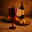 Stainless-Steel Wine-Red Tumbler with Lid & Tag–Insulated Glass for Beach Picnic Poolside |