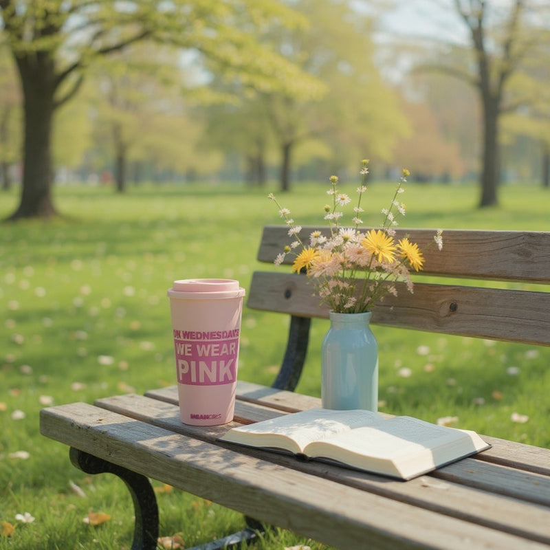 Mean Girls Pink Tumbler “On Wednesdays We Wear Pink” – Reusable Travel Coffee Cup