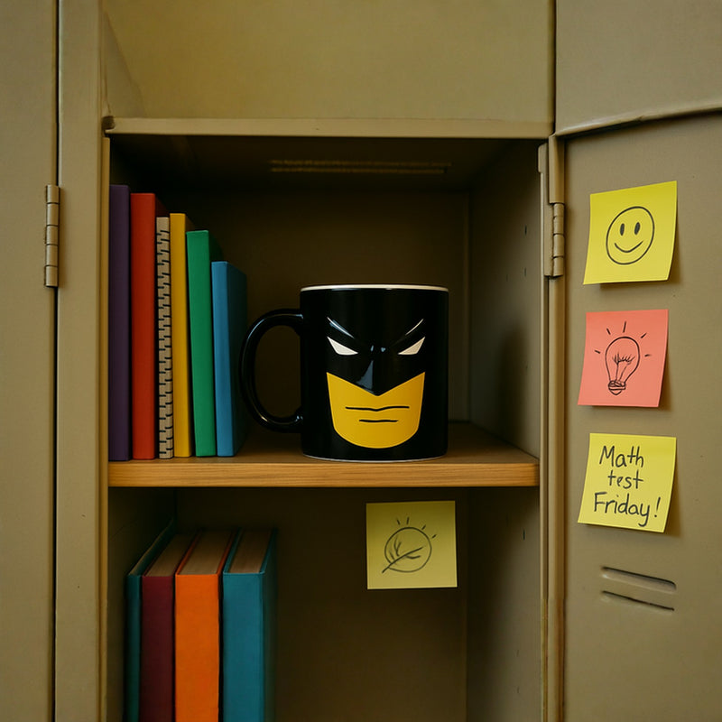 DC Batman Ceramic Coffee Mug | Black Gloss Microwave Safe Tea Cup Gift