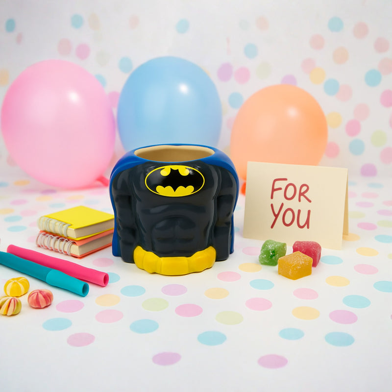 DC Comics 3D Batman Muscle Mug – 20oz Ceramic Drinkware Cup-Birthday Gift