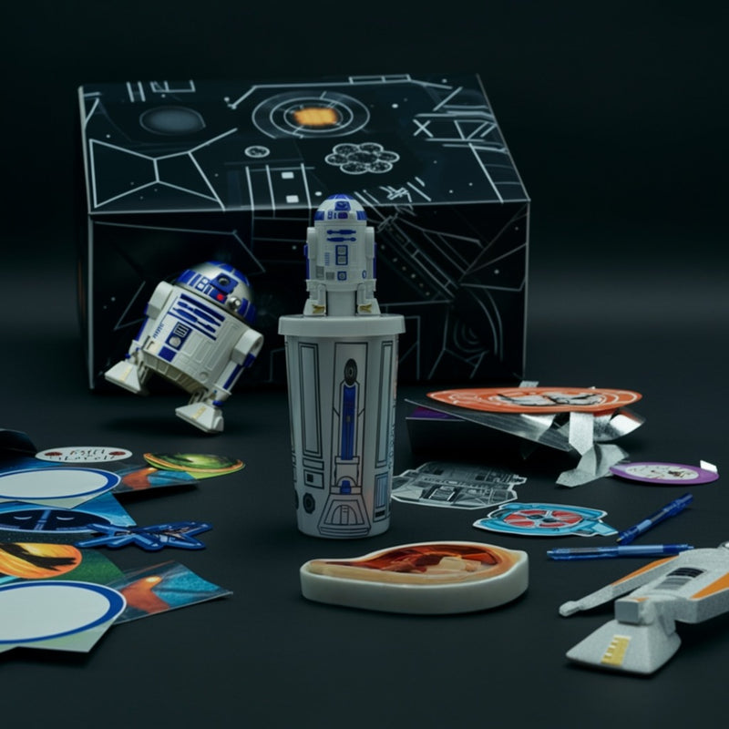 Star Wars R2-D2 Droid Robot Cup Tumbler with Straw & Lid