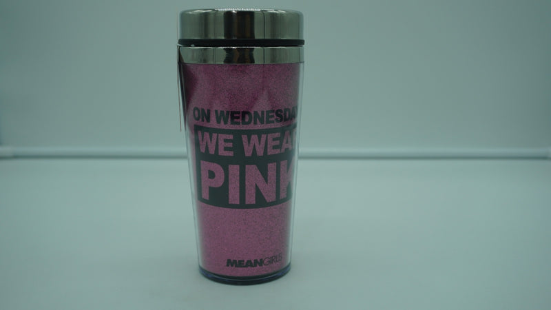 Mean Girls Pink Tumbler “On Wednesdays We Wear Pink” – Reusable Travel Coffee Cup