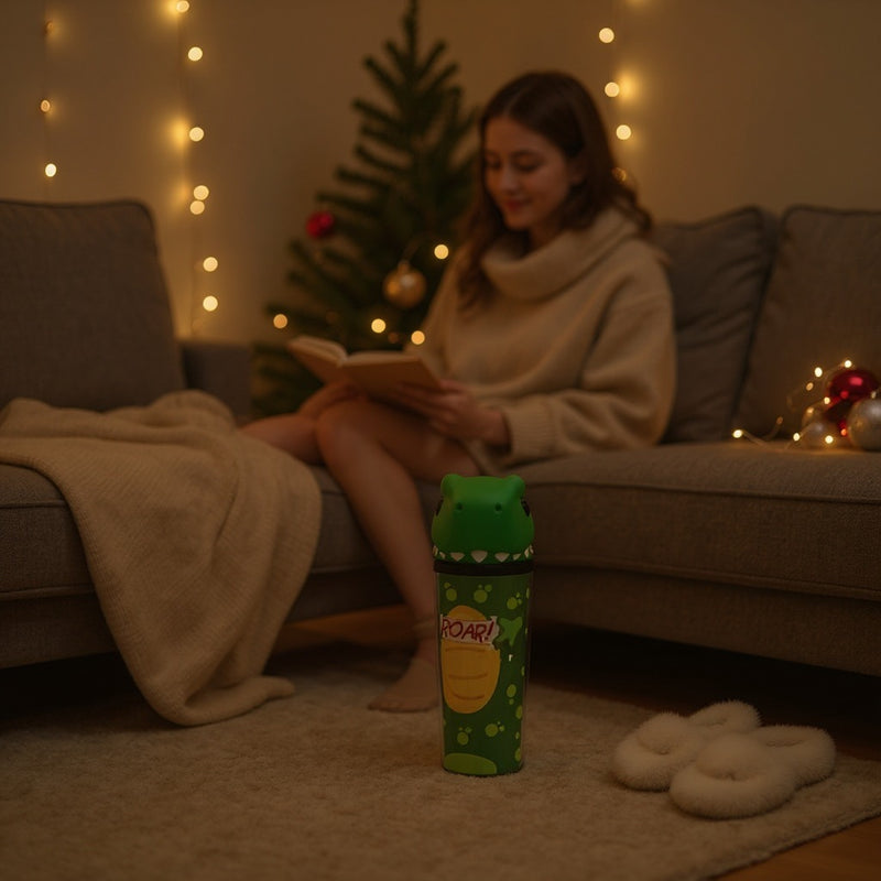 Dinosaur Tumbler for Kids with Cute 3D Dino Lid – Spill &amp; Leakproof Travel Cup with Straw&nbsp;