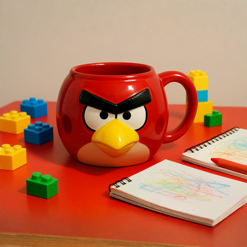 Angry Birds Red Character Mug – 3D Sculpted Coffee Cup for Kids Gamers