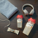 Protein Shaker Bottle | Leakproof Red Lid BPA-Free | Measurement Markings Cup