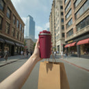 Matte Maroon Insulated Travel Tumbler – Leakproof Stainless Steel Coffee Mug