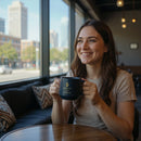Ravenclaw Coffee Mug – Blue and Matte Black Ceramic Tea Cup