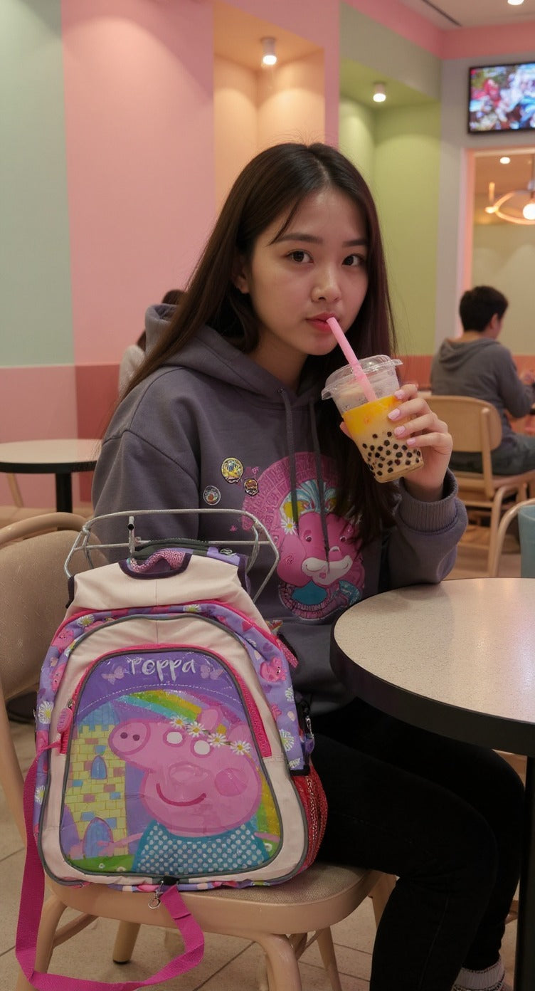 Peppa Pig Backpack-Pink, Kid's Gift