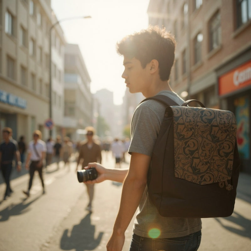 Harry Potter Brown Hogwarts Backpack| Padded Adjustable Shoulder Straps Laptop Sleeves &amp; Drawstring Closure |Travel Gift.