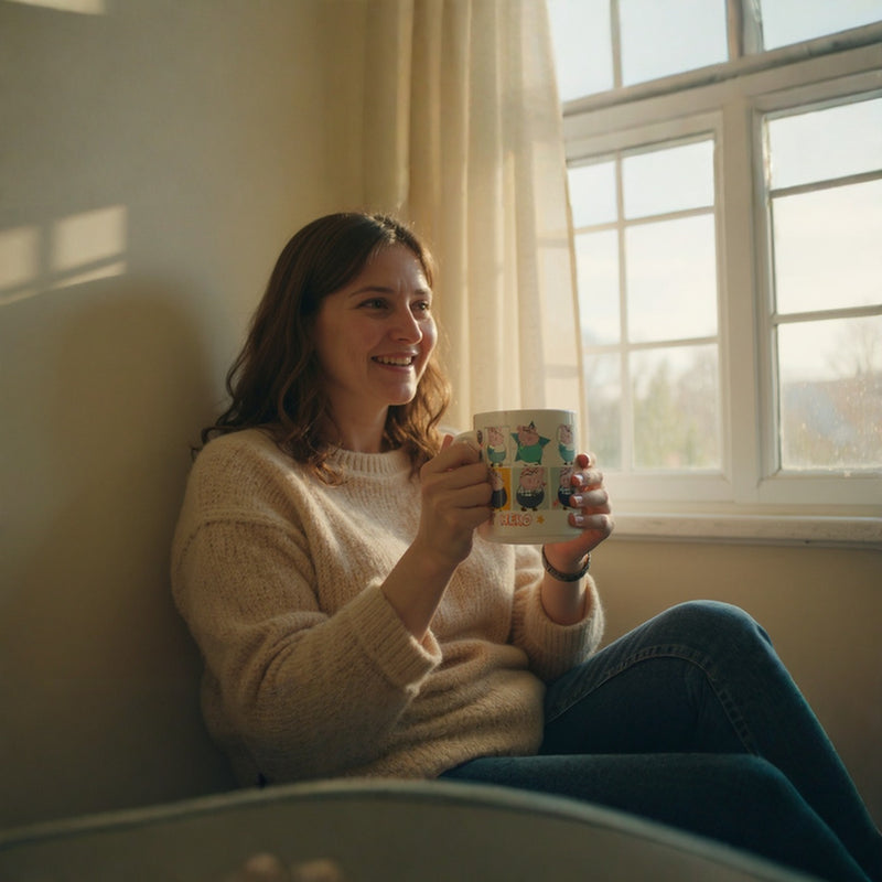 Peppa Pig Daddy “My Hero” Ceramic Mug – Cute Coffee Cup for Dad – Official Kids Gift for Father’s Day Birthday or Christmas –to Dad from Daughter or Son