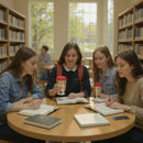 Donut Print Travel Mug with Pink Lid – Reusable Coffee Cup– Insulated To-Go Mug for Hot &amp; Cold Drinks – Cute Pattern Tumbler for Work Office or Car Commute