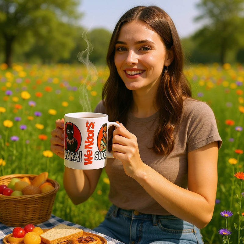 Funny Cartoon Sucka Mug | Retro Coffee Cup Mr Character