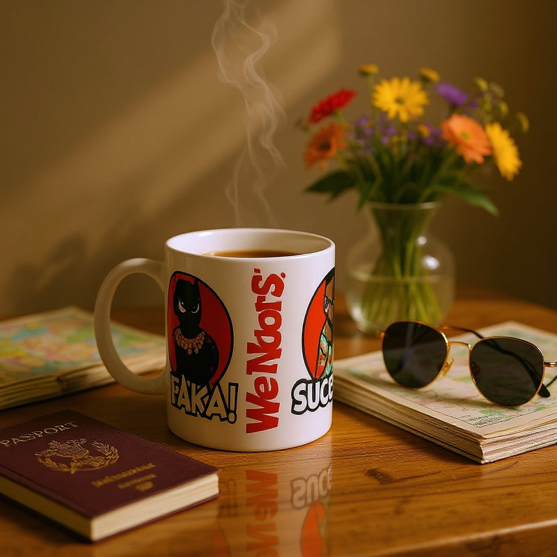 Funny Cartoon Sucka Mug | Retro Coffee Cup Mr Character