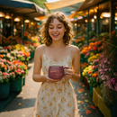 Kawaii Feel the Music Coffee Mug – Aesthetic Pink Ceramic Round Cup– Music Lover