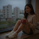 Kawaii Feel the Music Coffee Mug – Aesthetic Pink Ceramic Round Cup– Music Lover