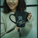 Betty Boop Coffee Mug | Black Ceramic Classic Tea Cup | Vintage Glam Retro Art Drinkware Gift