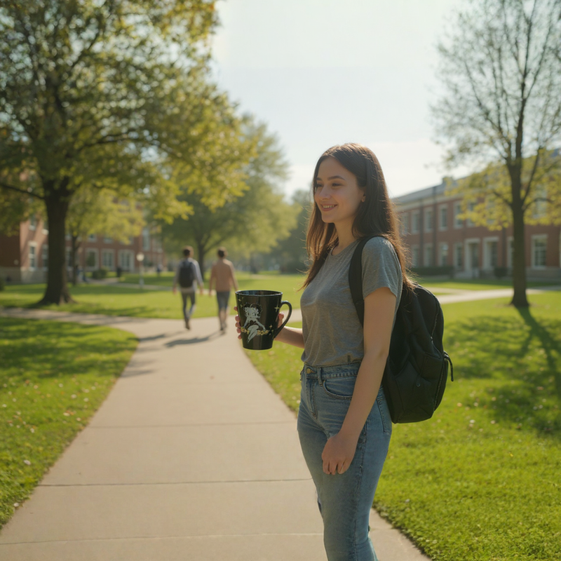 Betty Boop Coffee Mug | Black Ceramic Classic Tea Cup | Vintage Glam Retro Art Drinkware Gift