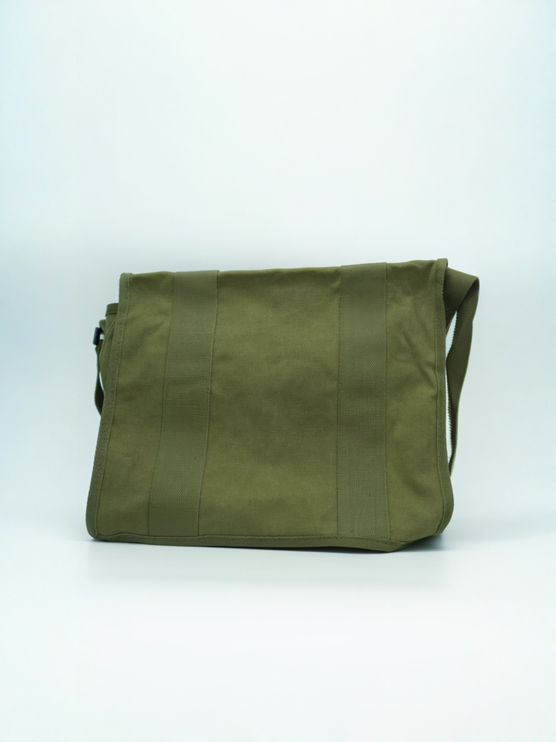 Vintage Military Canvas Messenger Bag-Olive Green Sturdy Straps &amp; Unisex look-Crossbody Bag Gift