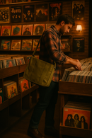 Vintage Military Canvas Messenger Bag-Olive Green Sturdy Straps &amp; Unisex look-Crossbody Bag Gift