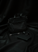 Black Laptop Tote Bag – Spacious, Padded Waterproof & Durable- Exterior Pocket | Professional Gift