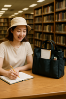 Black Laptop Tote Bag – Spacious, Padded Waterproof & Durable- Exterior Pocket | Professional Gift