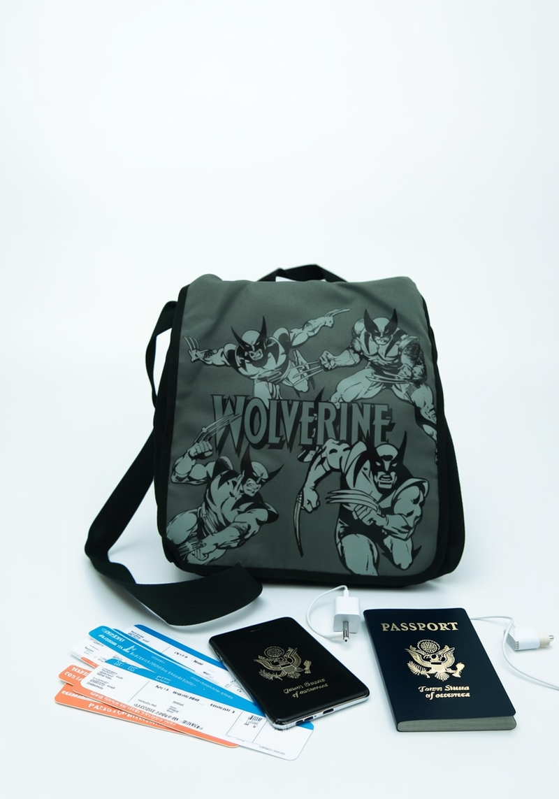 Marvel Wolverine Shoulder Bag –Crossbody Flap-Adjustable Shoulder Strap