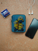 Minions Blue Pouch for Kids – WaterProof Versatile Zipper Case for Chargers Earbuds Makeup Jewelry Stationary