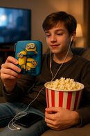 Minions Blue Pouch for Kids – WaterProof Versatile Zipper Case for Chargers Earbuds Makeup Jewelry Stationary